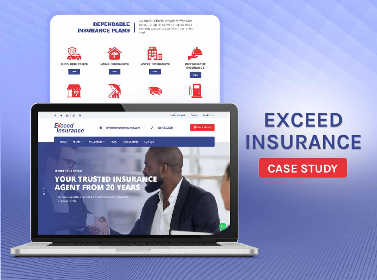 Exceed Insurance website development case study