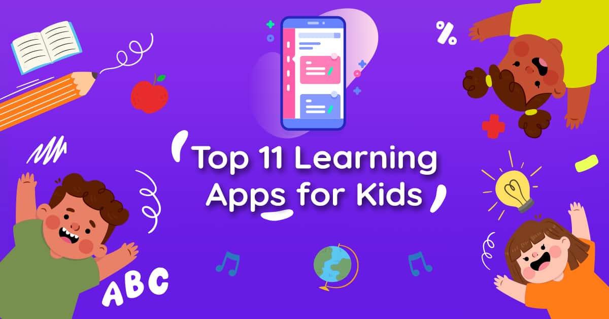 This is the cover image of the blog - top learning apps for kids