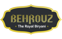 Behrouz Biryani The logo of Behrouz Biriyani. It is a biryani specialty cloud kitchen in India