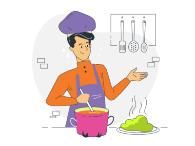 Operating cloud Kitchens This illustration is used to represent the section on the blog - Operating cloud kitchens