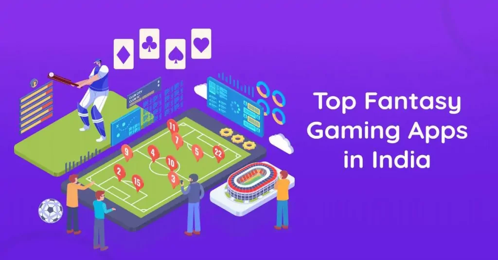 This is the cover image of our blog post listing down top fantasy cricket and gaming apps in India