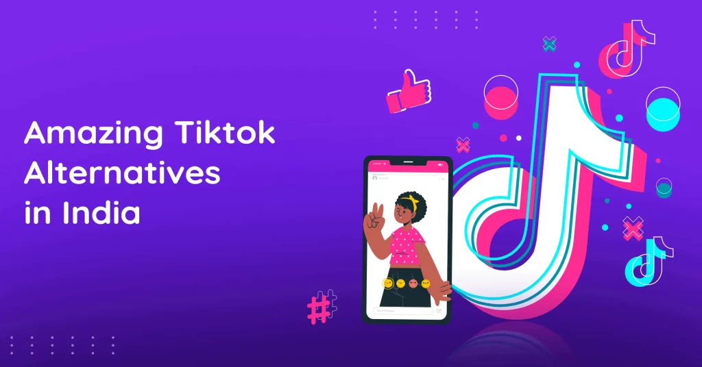 Music icon with a picture of a girl showing victory sign to display alternative tick-tock apps in India.