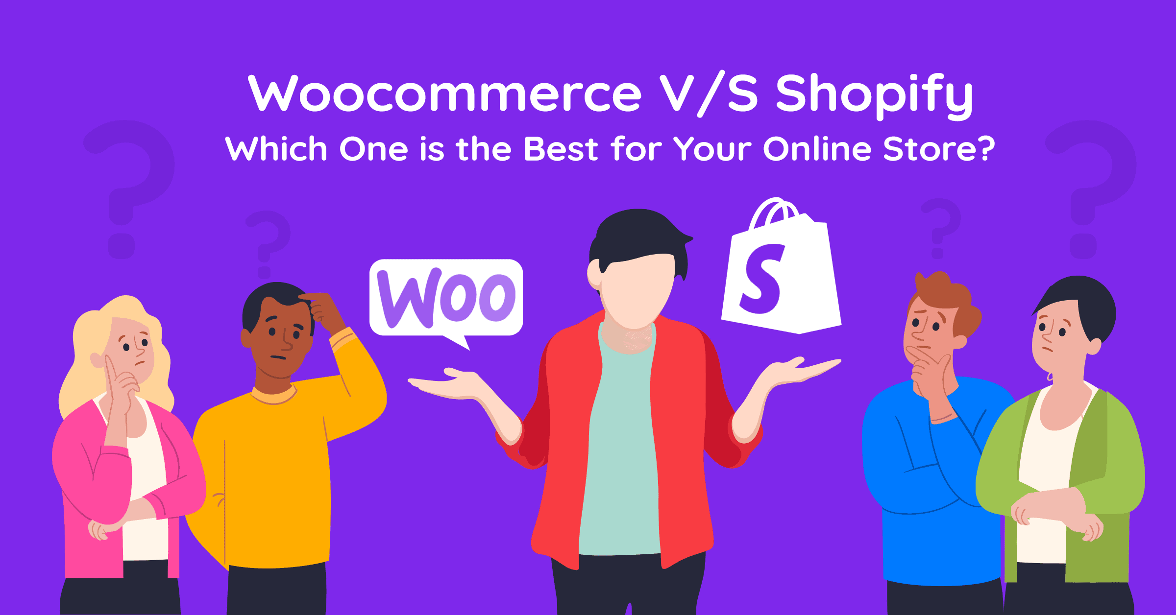 Feature image for Blog WooCommerce v/s Shopify which one is the best for individuals online store.