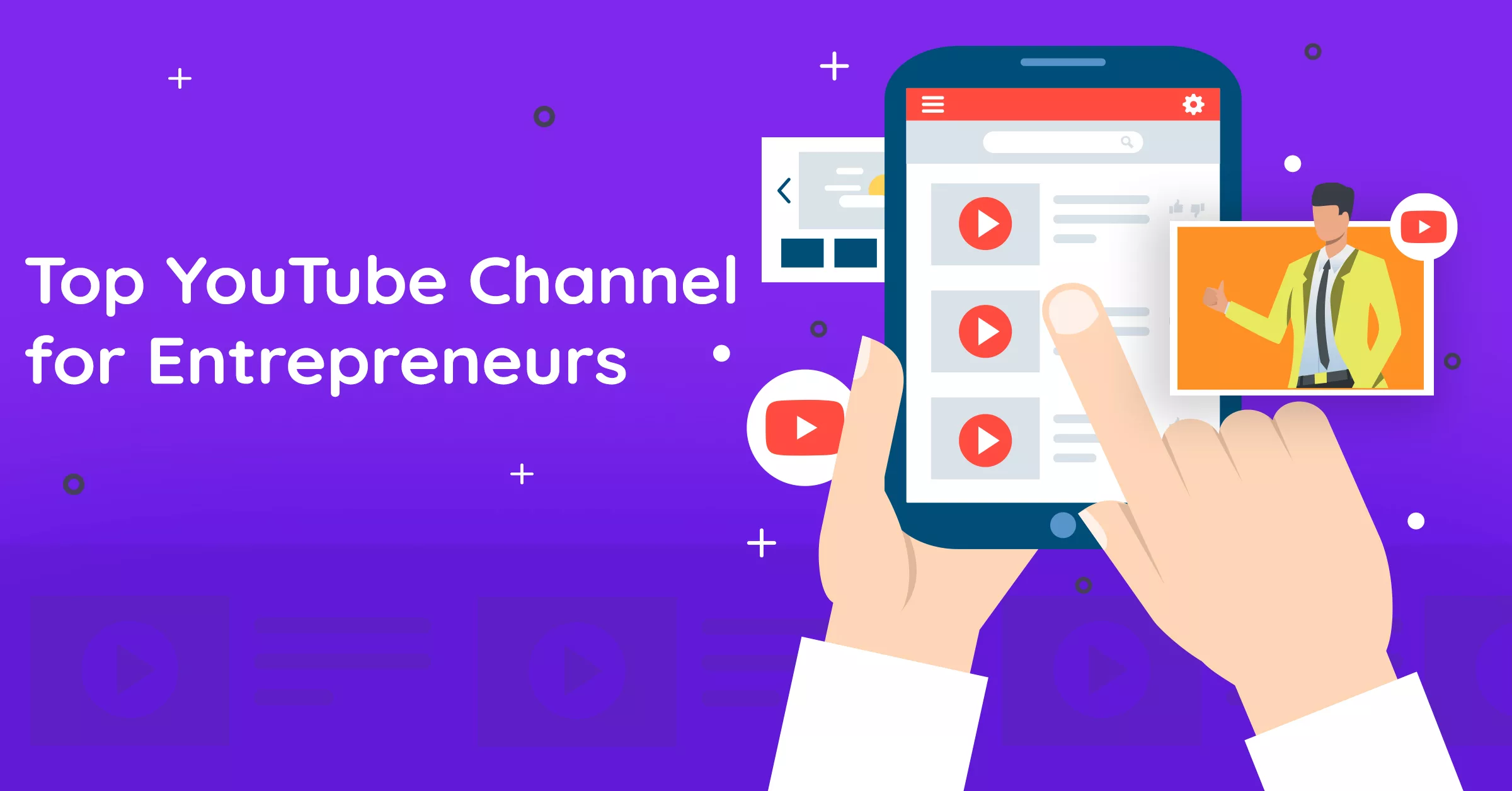web banner for our blog on - Top Inspiring YouTube Channels for Entrepreneurs!