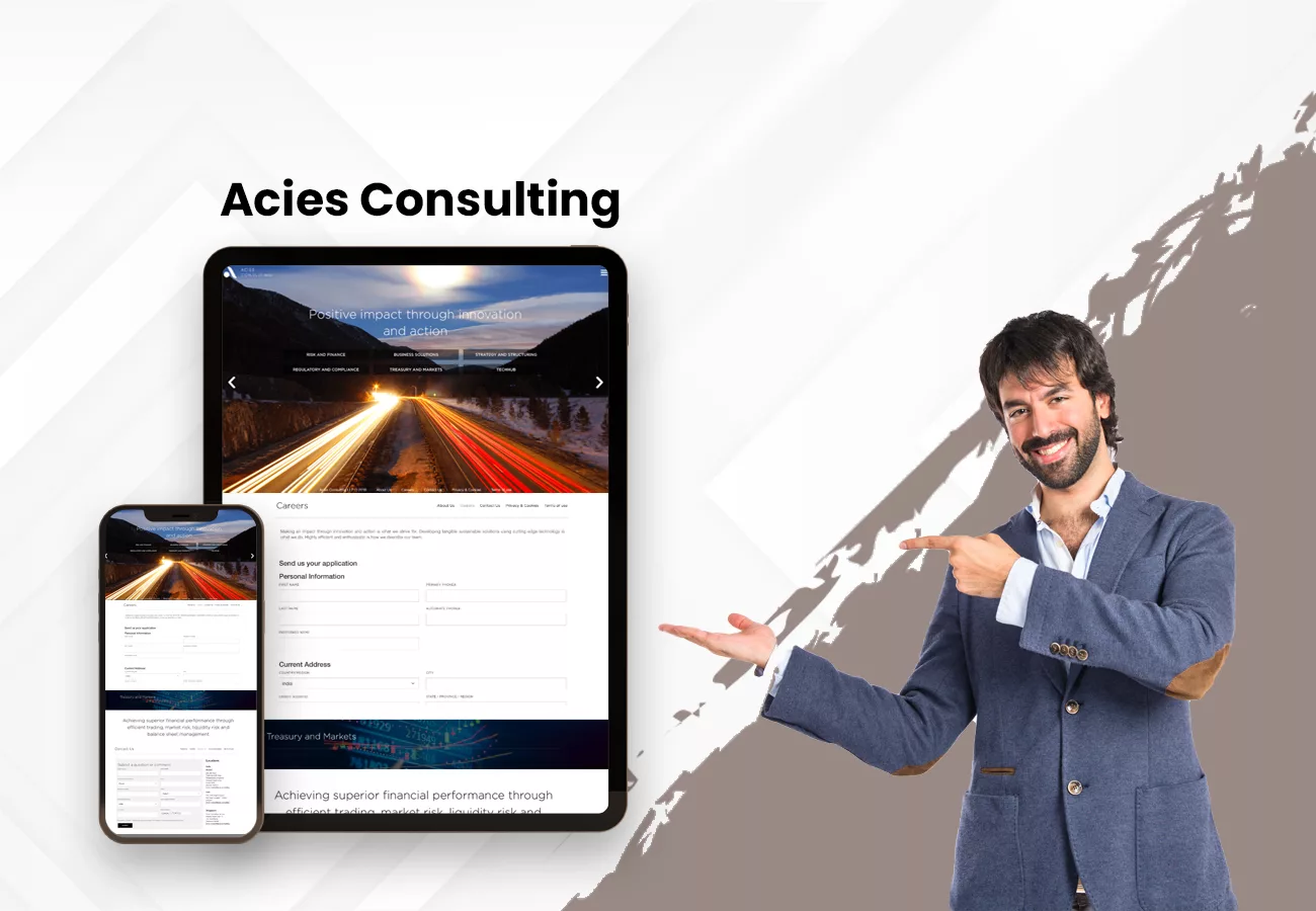 Aries Consulting, a website developed by Eiosys's case study's feature image