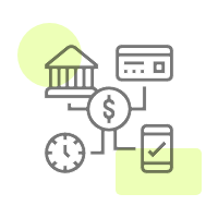 multiple payment options illustration used on milk delivery app admin app