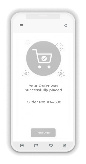 Order placed screen