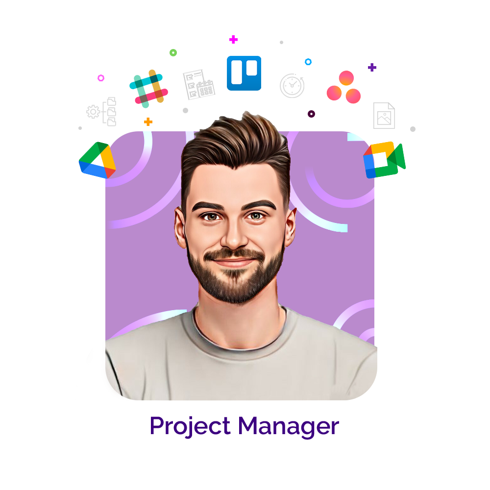 Project manager creative used on Website Development page