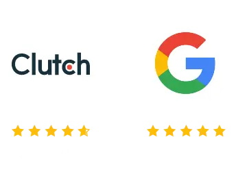 Clutch and google logo