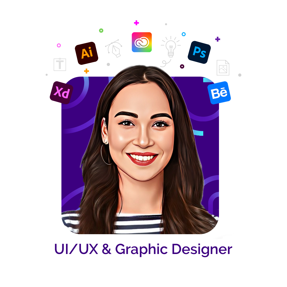 UI-UX & Graphic Designer creative used on Website Development page