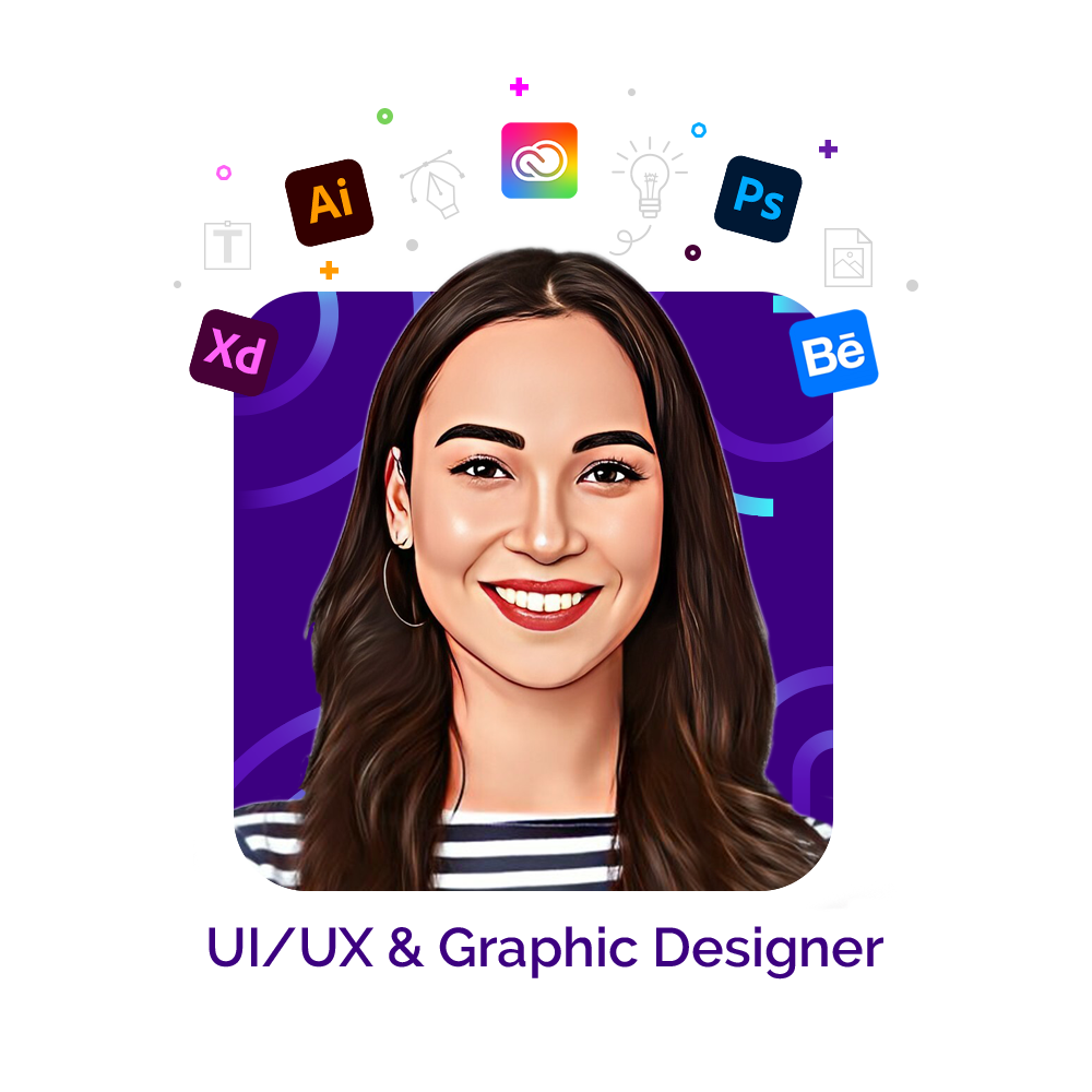 UI-UX & Graphic designer creative used on Mobile app Development page