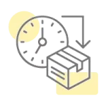 On-time delivery illustration used on Hire Vue.Js Developer page