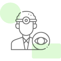 this icon is used to depict Ophthalmologist. It is used on our service page - SEO for doctors and healthcare practitinoers