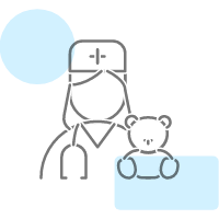 this icon is used to depict Pediatician. It is used on our service page - SEO for doctors and healthcare practitinoers