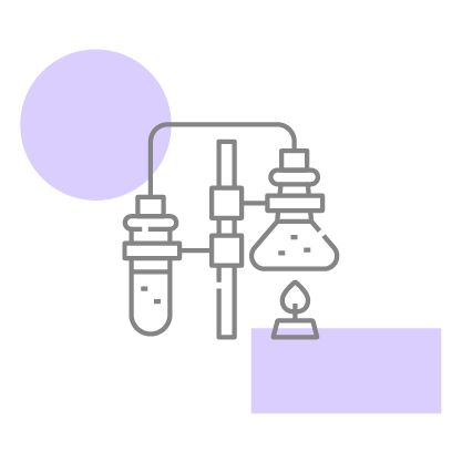 Lab equipment and chemical beakers representing pharmaceutical and chemical manufacturing processes